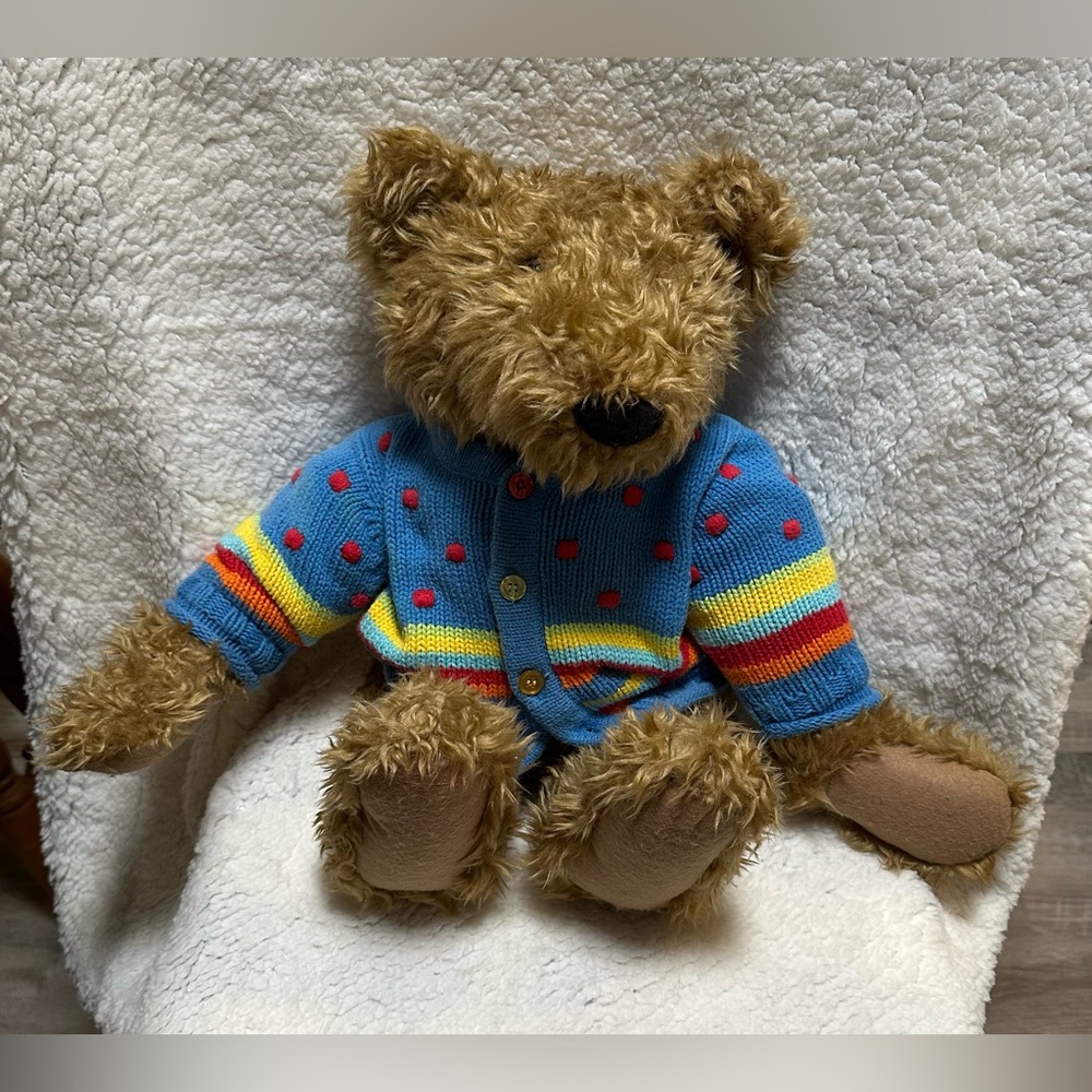 America Wego 17.5” Jointed Vintage Plush Brown Teddy Bear 2184